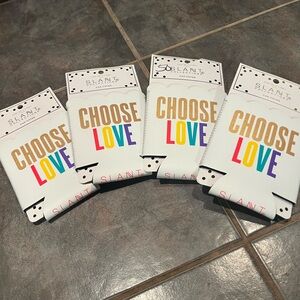 NWT Slant 'Choose Love' Can Coolers with credit card holders
